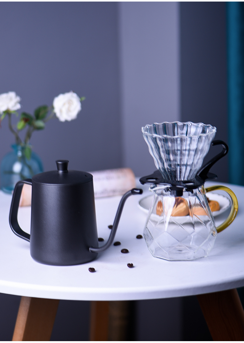 陶瓷故事咖啡分享壶创意钻石形手冲咖啡器具套装意式手冲壶细长嘴冲泡