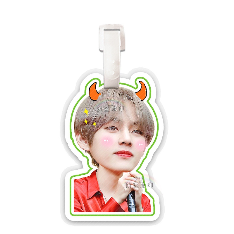 金泰亨行李牌防弹少年团同款bts挂件泰泰相纸钥匙扣应援物 金泰亨2