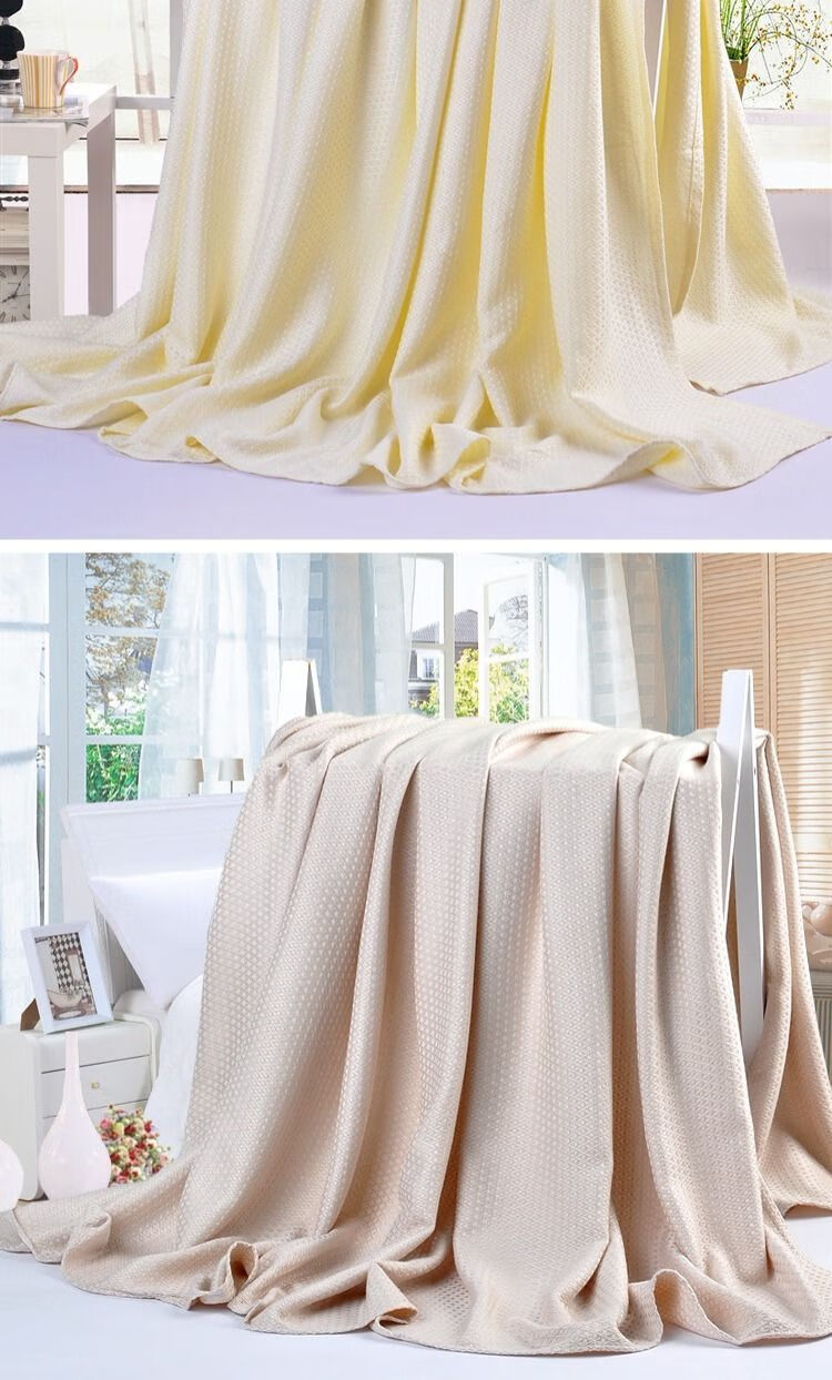 竹纤维盖毯婴儿宝宝儿童男女空调毯床毯夏凉被毛巾被冰丝毯菱形毯子咖