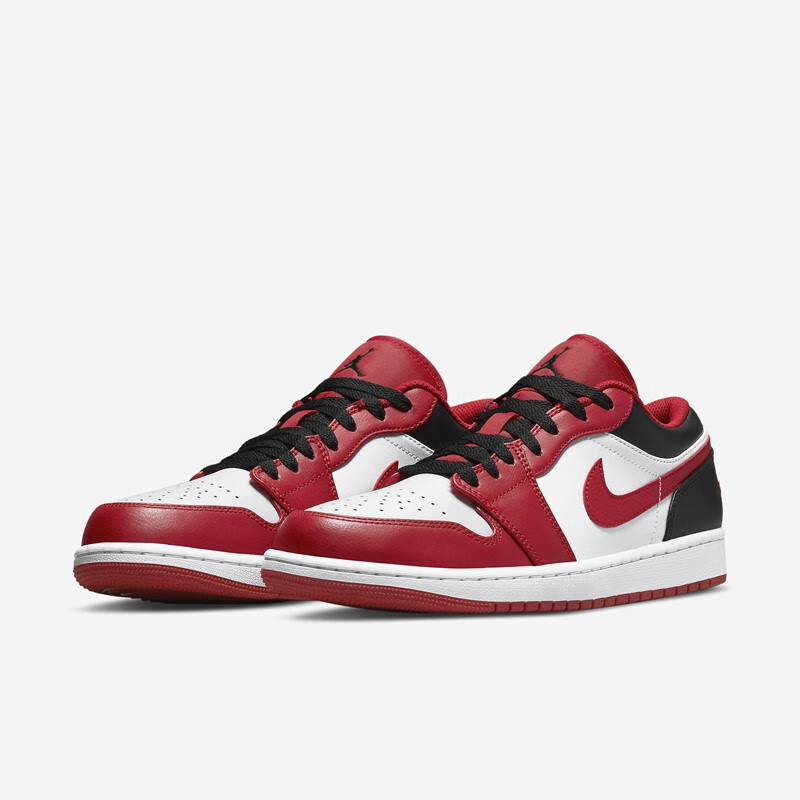 耐克nike air jordan 1 low aj1红白黑芝加哥男子低帮篮球鞋 553558