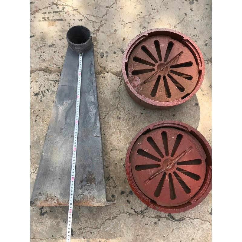 定做铸铁侧排雨水斗女儿墙水斗侧排地漏穿墙楼顶落水斗侧墙地漏重型30