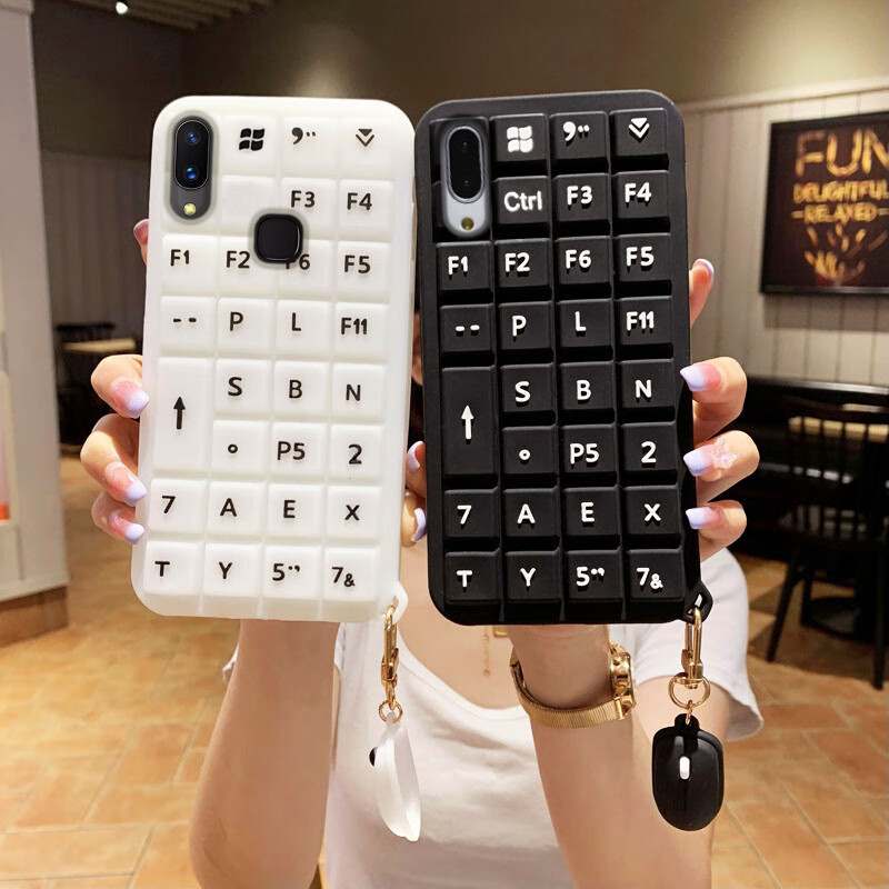 yngfn 夜光键盘vivoy3手机壳y7s解压y5s卡通y9s全包u3x防摔y93加厚y97