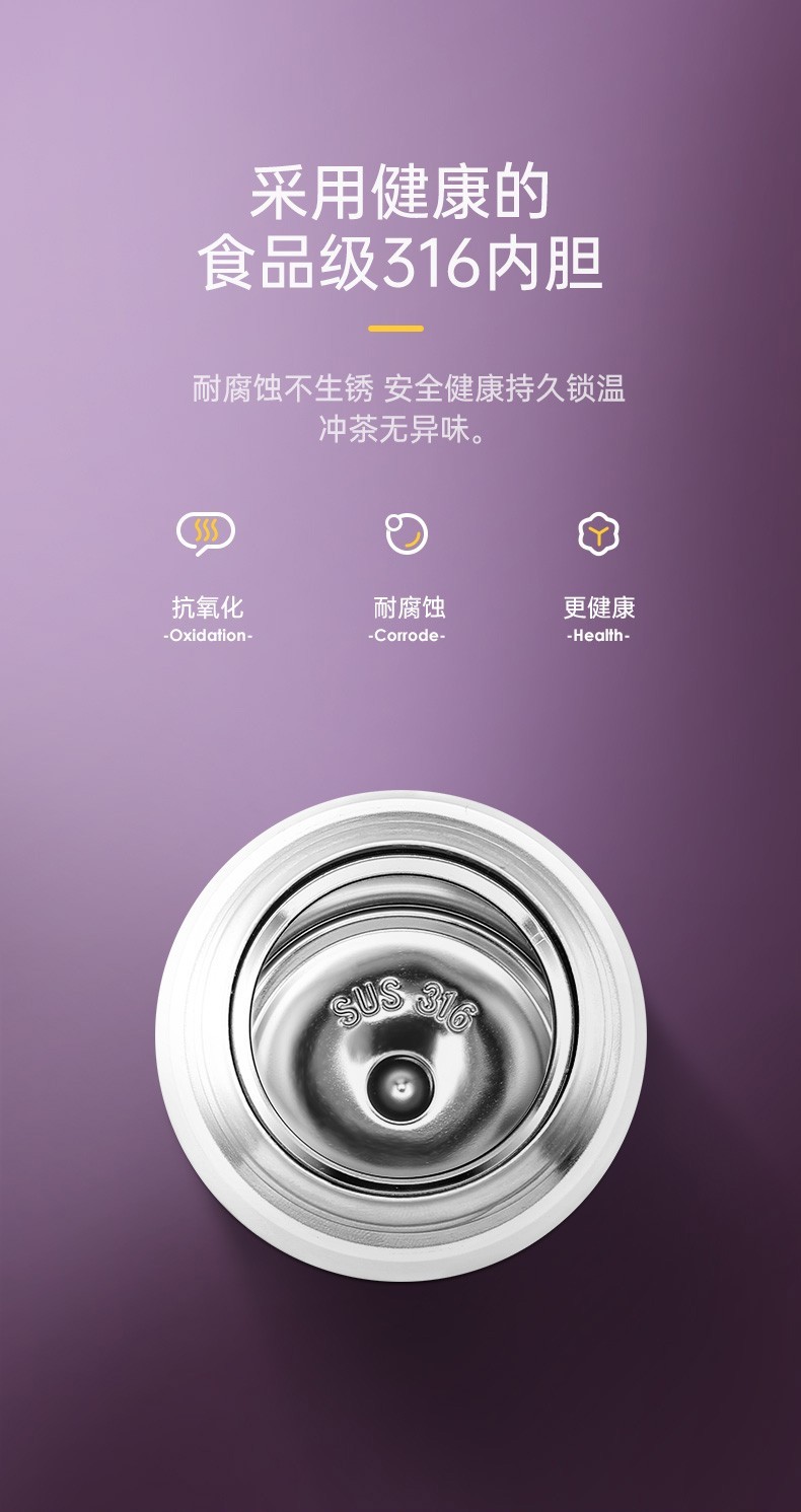 王一博同款杯具熊316不锈钢内胆直饮长款保温杯儿童学生水杯表情佩奇