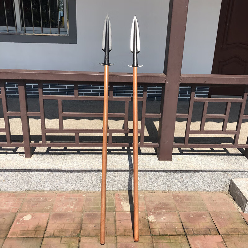 玩具红缨枪头矛头户外祖鲁矛猎猪矛锻打霸王枪扎枪头矛枪锰钢枪头长矛