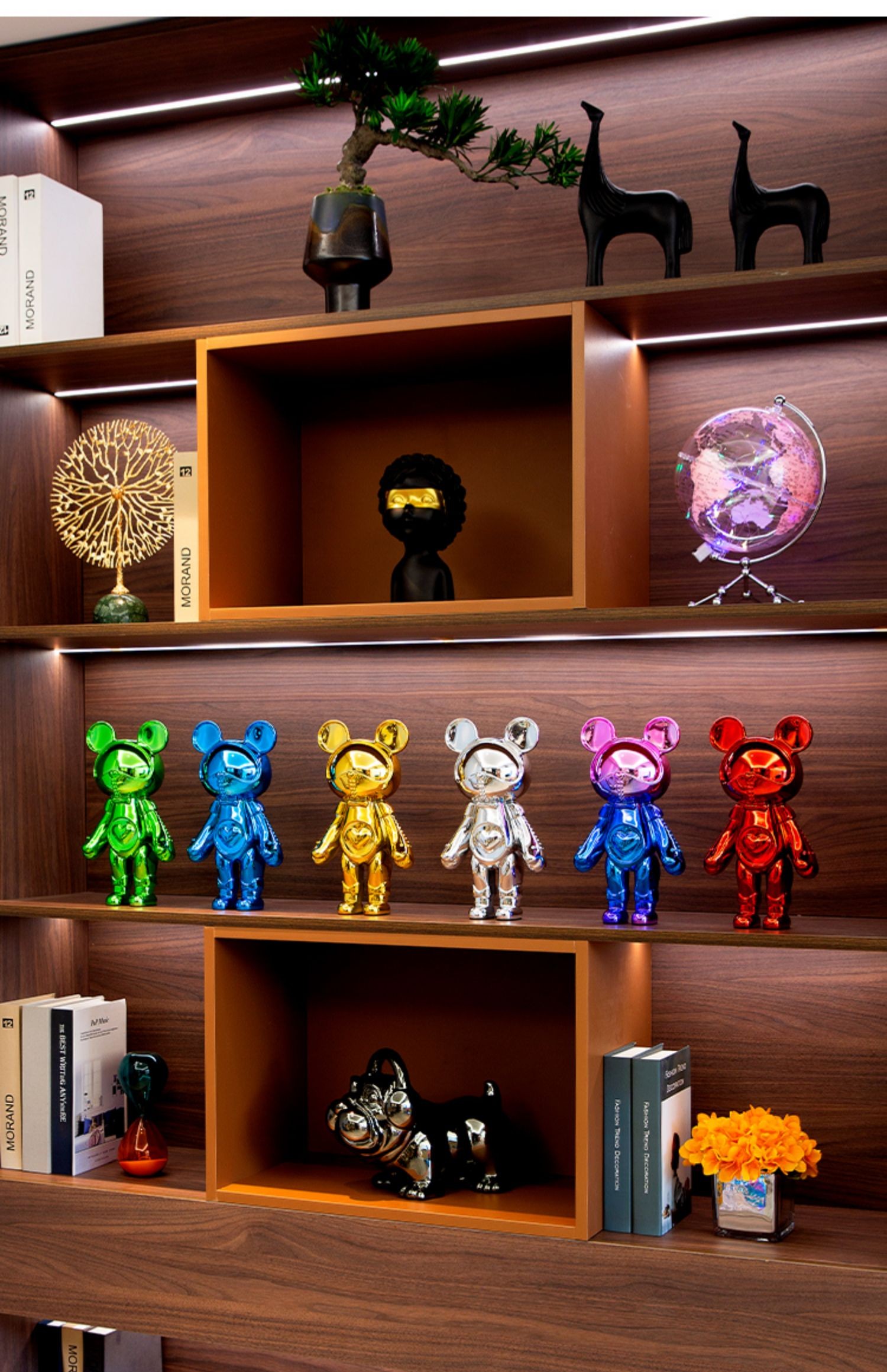 迪士尼(disney)网红暴力熊摆件客厅现代轻奢卡通公仔星际熊展示酒柜