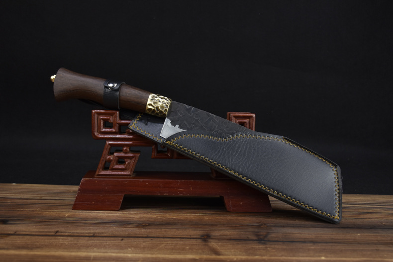 龙泉手工锻打家用斩骨刀樵夫砍柴刀户外开路砍树劈柴刀具伐木削竹刀龙