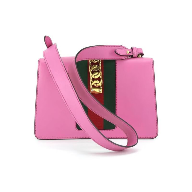 【二手95新】gucci 古驰sylvie mini黑色牛皮单肩包养护过【图片 价格