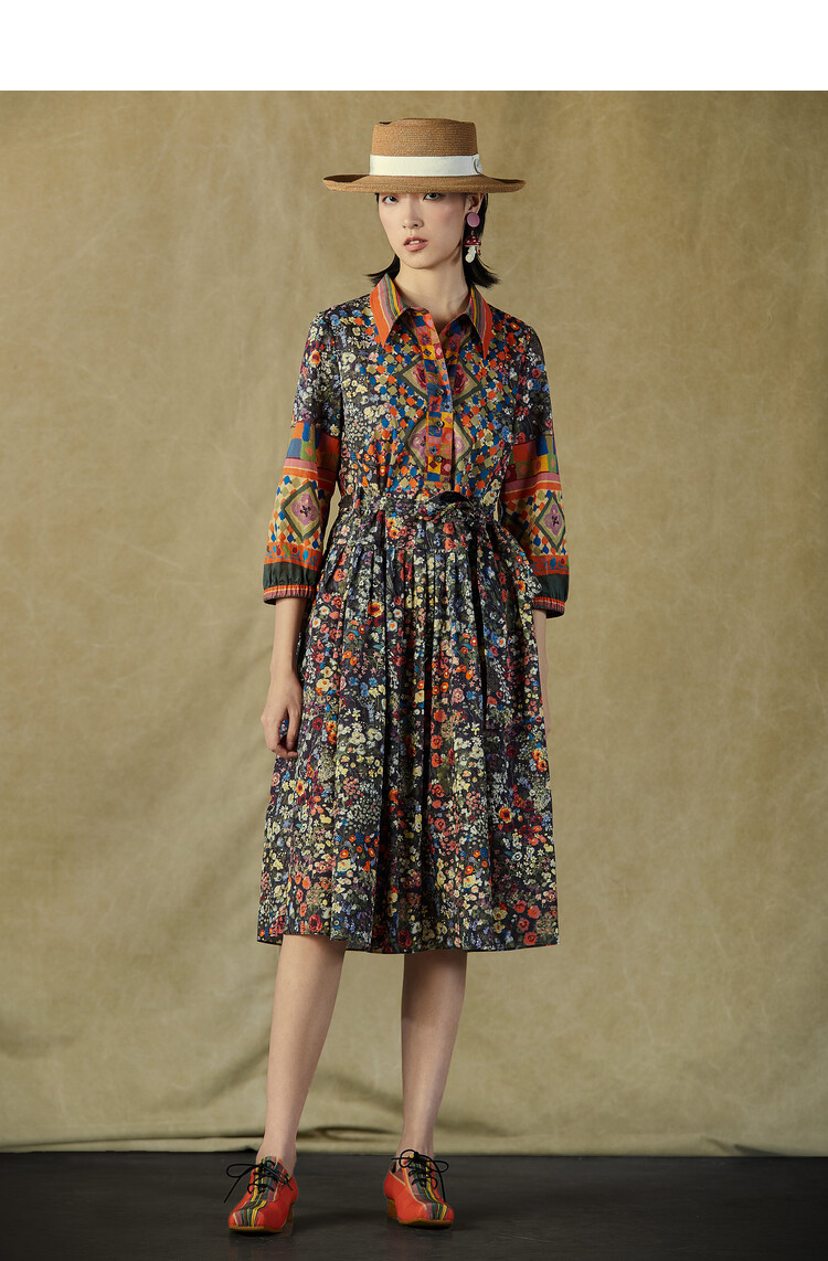 donoratico达衣岩装2021夏年连衣裙遇见西西里之一木炭灰l