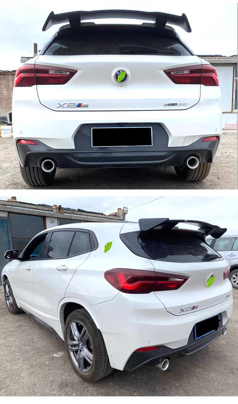 宝马x1顶翼改装 适用于宝马x2尾翼改装两厢suv运动通用尾翼扰流板 显