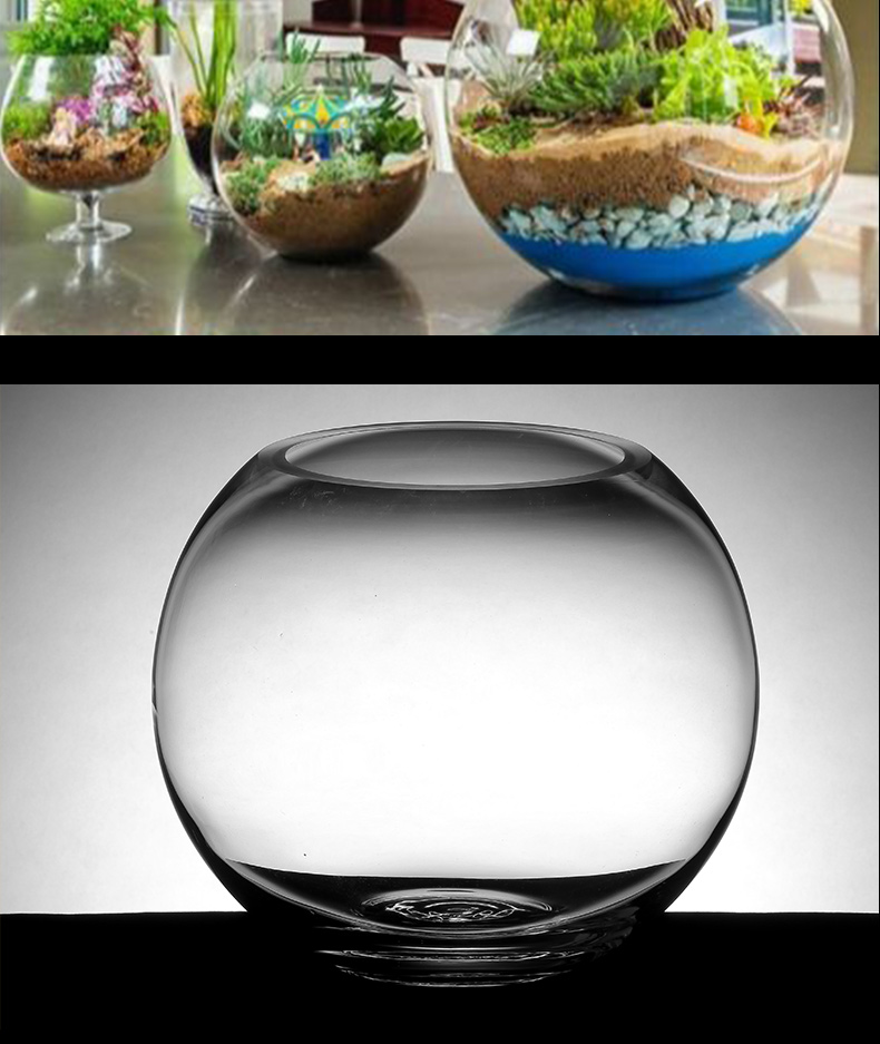 特大号玻璃鱼缸圆形水族箱生态金鱼缸乌龟缸桌面客厅小型风水招财直径