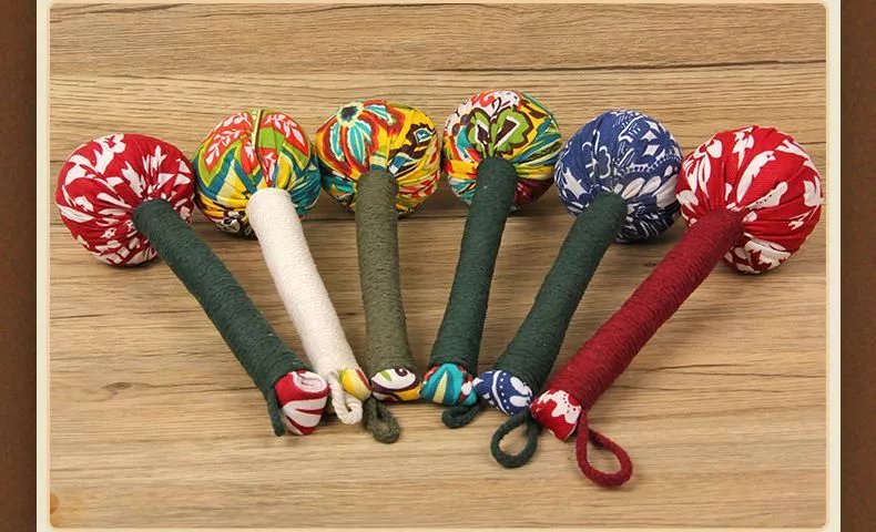 艾叶锤养生经络敲打锤艾草锤中药锤三子五子锤手工制做腿肩颈全身按摩