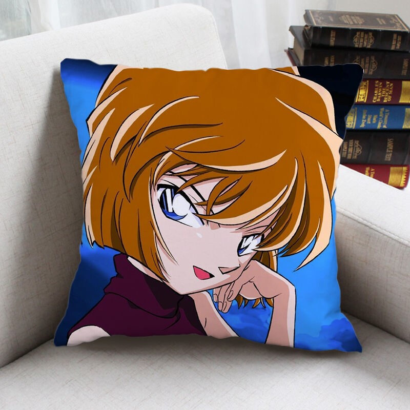 灰原哀动漫抱枕双面名侦探柯南周边二次元靠枕定做枕头生日礼物 h 35*