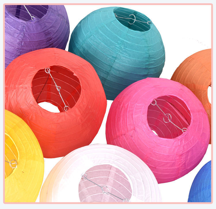 婚庆纸灯笼幼儿园手绘儿童手工中秋节灯笼婚礼春节元旦装饰灯罩14寸