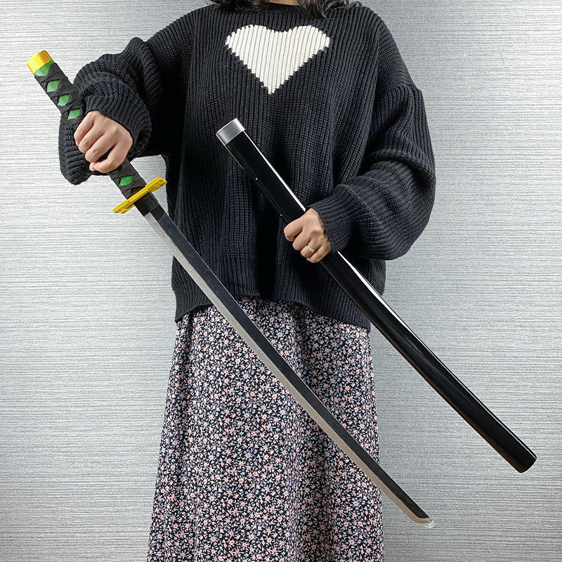 玩具忍者刀 鬼灭之刃日轮刀大号男儿童动漫cos周边表演一米剑玩具木