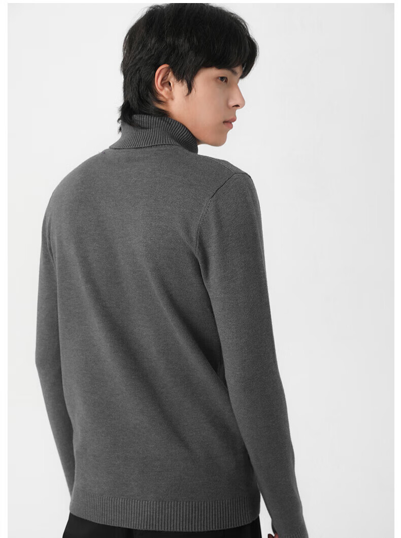 MARKLESS Men's Sweater, Autumn And Winter Warm Turtleneck Knit Pullover, Casual Inner Layer Base Shirt, 0710 Wheat Yellow, L 12