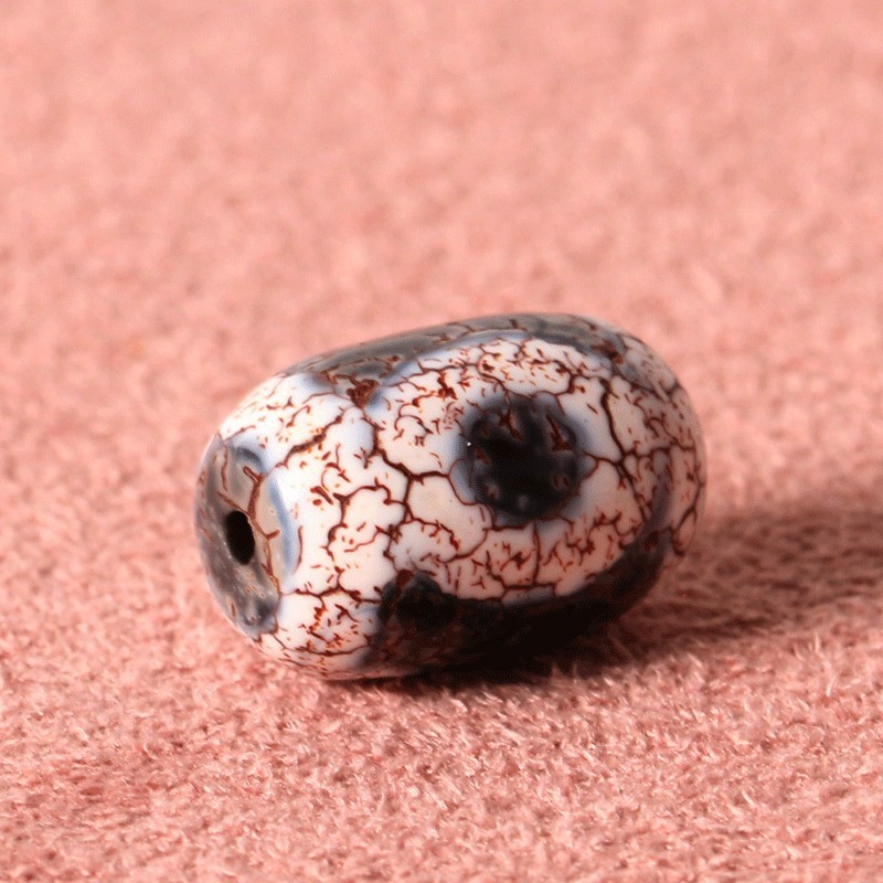 顶盈西藏三眼火供天珠虎牙龟甲宝瓶圆珠财神配珠达洛橘料项链吊坠手串