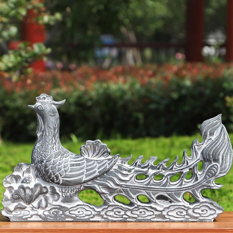 鲁寨石业石头石雕龙凤青石龙凤凰呈祥招财龙凤生肖石头龙摆件办公室石