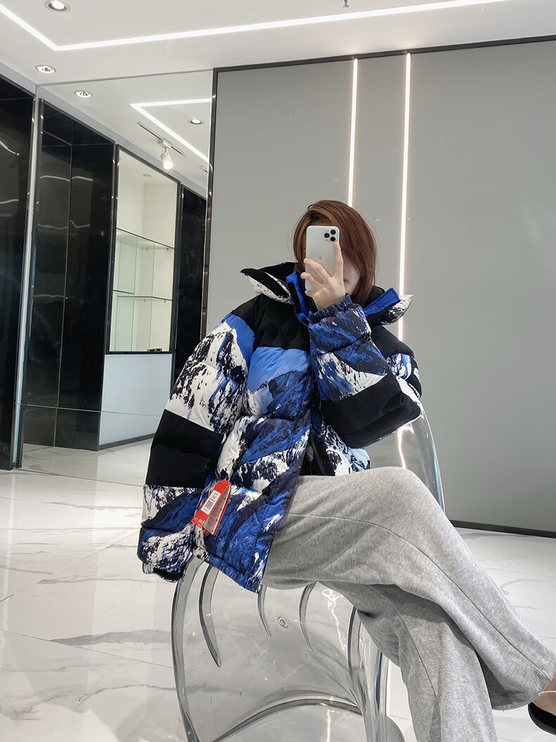 动感 北面羽绒服1996联名营地雪山男女同款情侣潮流面包服加厚冬季