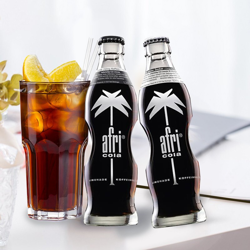 德国进口afri艾菲0卡无糖有糖柠檬味可乐型混装网红颜值碳酸饮料玻璃
