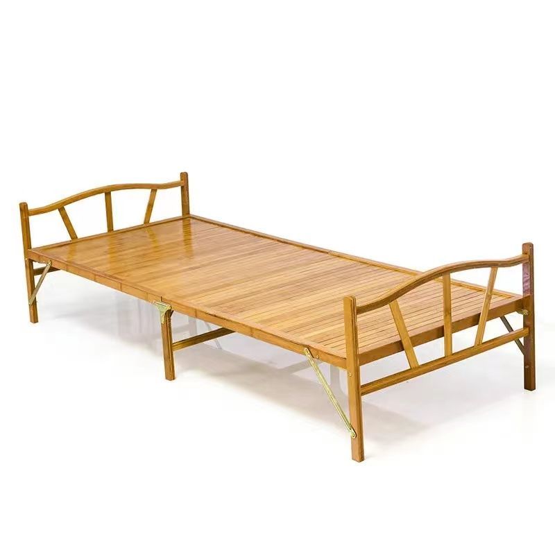 浩江竹床折叠床单人双人午休午睡实木板式懒人凉床成人家用简易竹子床