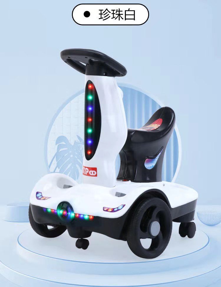 儿童平衡车可坐1-3-6岁四轮双驱电动遥控车婴儿男女孩小孩玩 红色