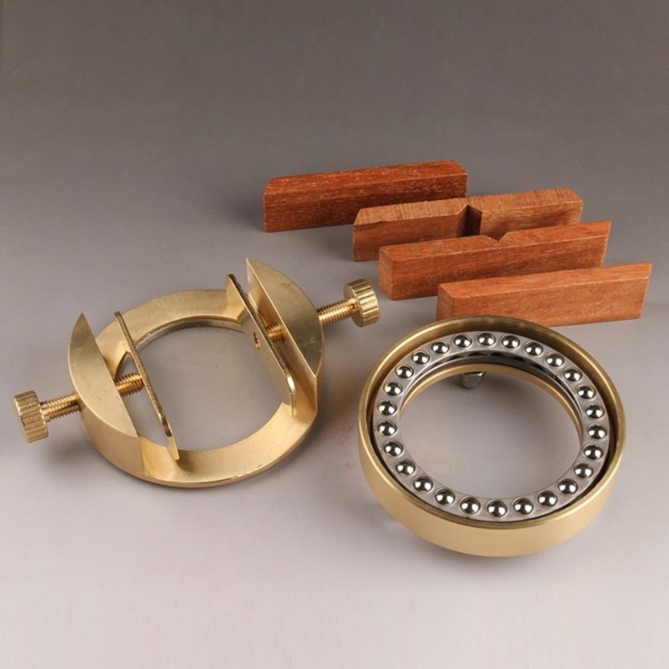 印床 双头大号铜印床360度旋转黄铜金属床篆刻工具用具夹具初学者sn