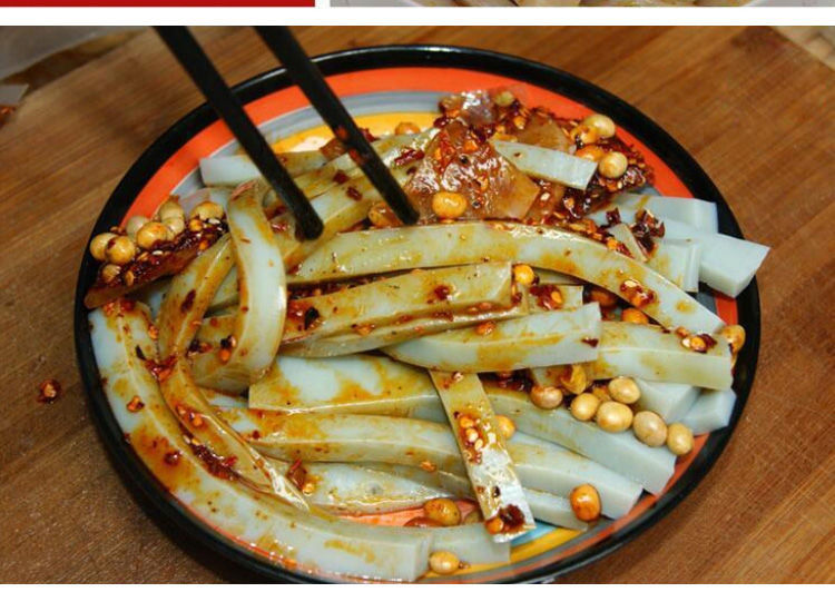 遵义鸭溪凉皮凉粉面豌豆凉粉即食贵州特产小吃手工蚕豆胡豆凉粉.