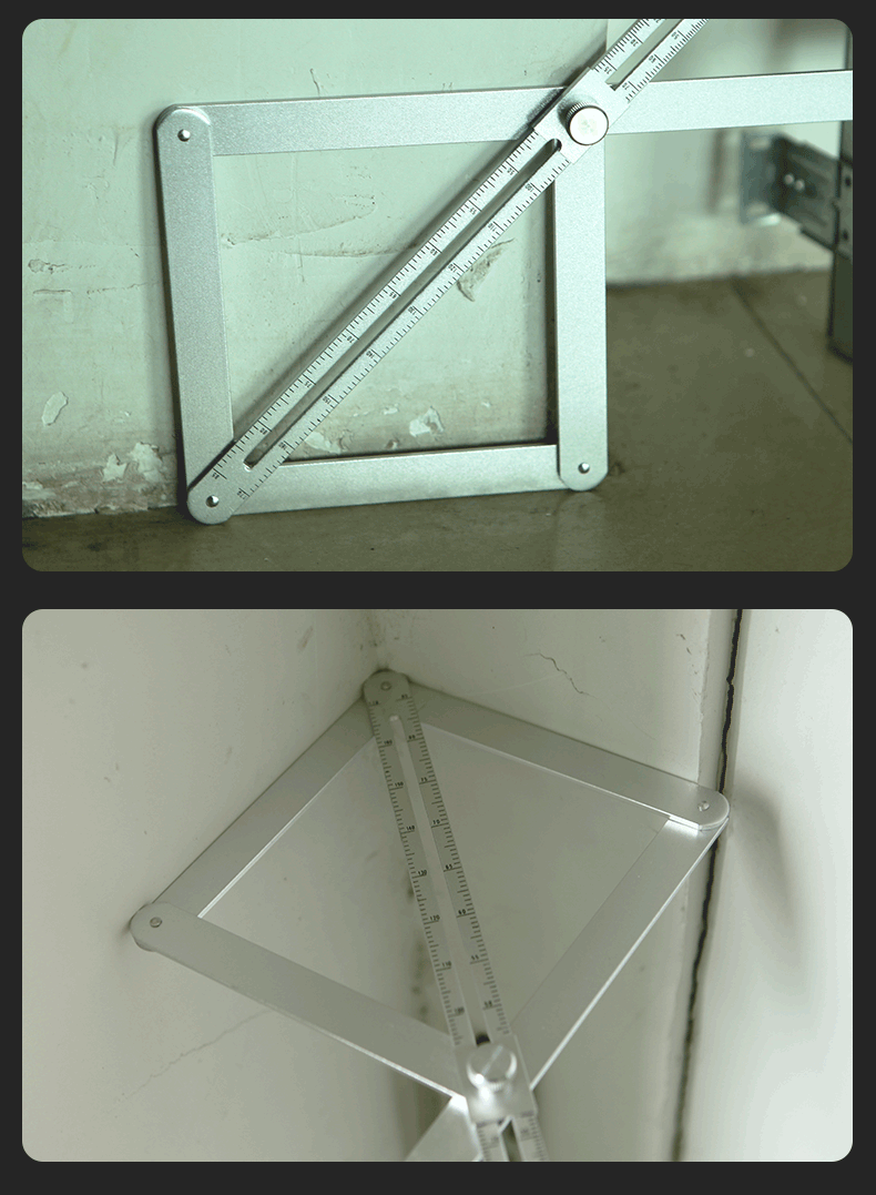 万能角度尺对角尺集成吊顶角度尺裁边对角神器量角器多功能木工量角尺