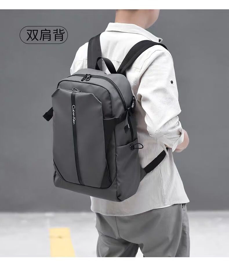 ck双肩包男士背包大容量旅行大学生电脑时尚潮流高中初中学生书包