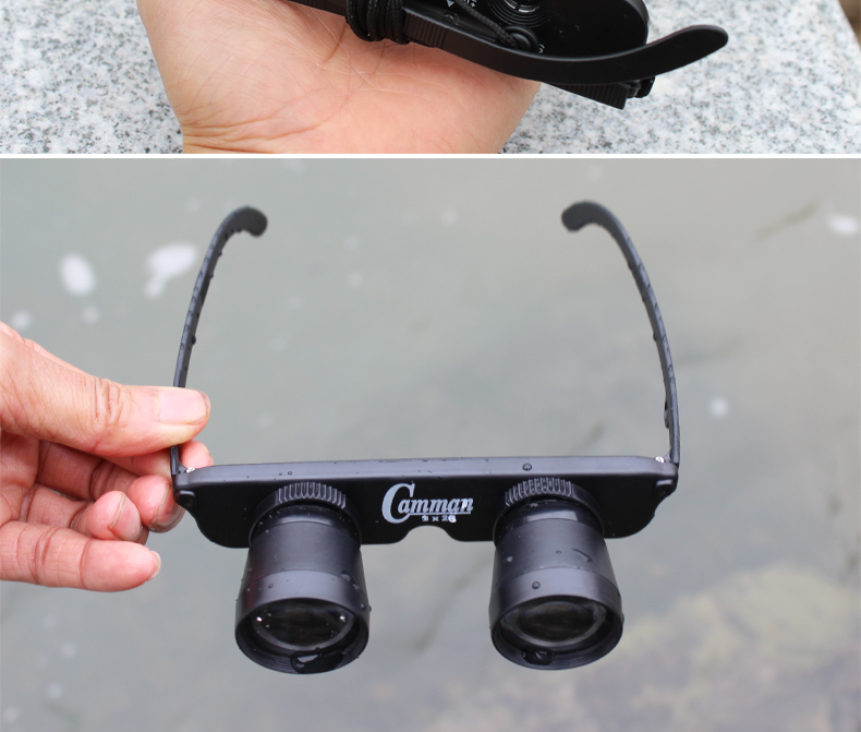 钓鱼眼镜看漂专用高倍高清可调20放大增晰近视垂钓头戴式望远镜巧乐蒙