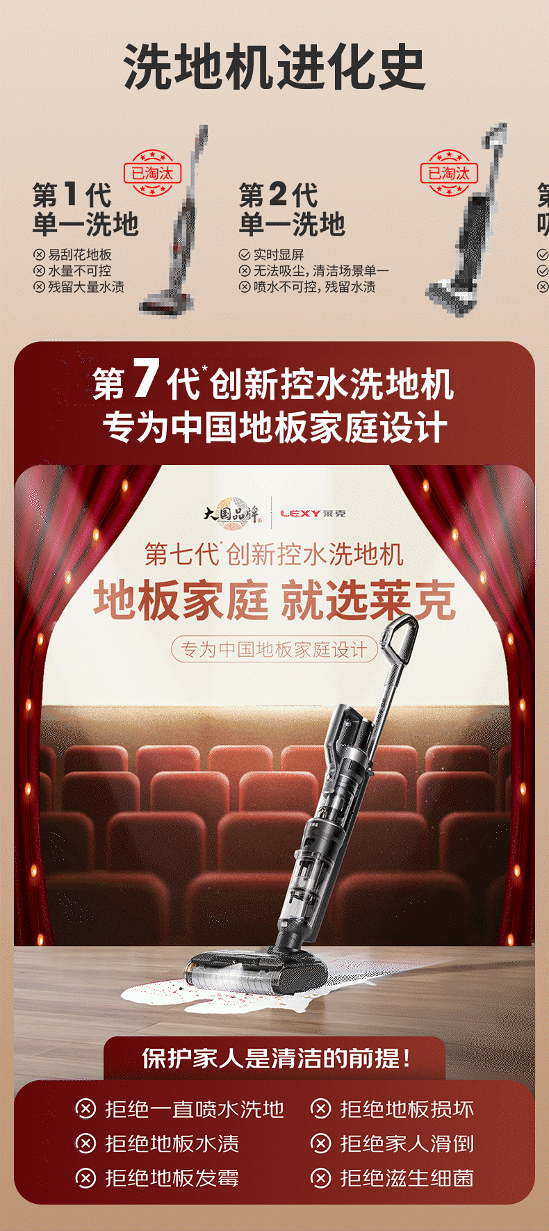 LEXY Sirius L6 Floor Washer Vacuum Cleaner New Arrival JD Self-operated Home Use Mite Removal 4-in-1 Automatic Cleaning 8