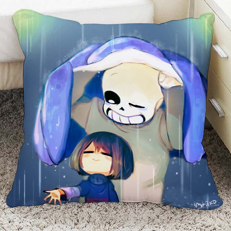 传说之下sans周边抱枕头玩偶公仔手办undertale动漫毛绒玩具小花1240