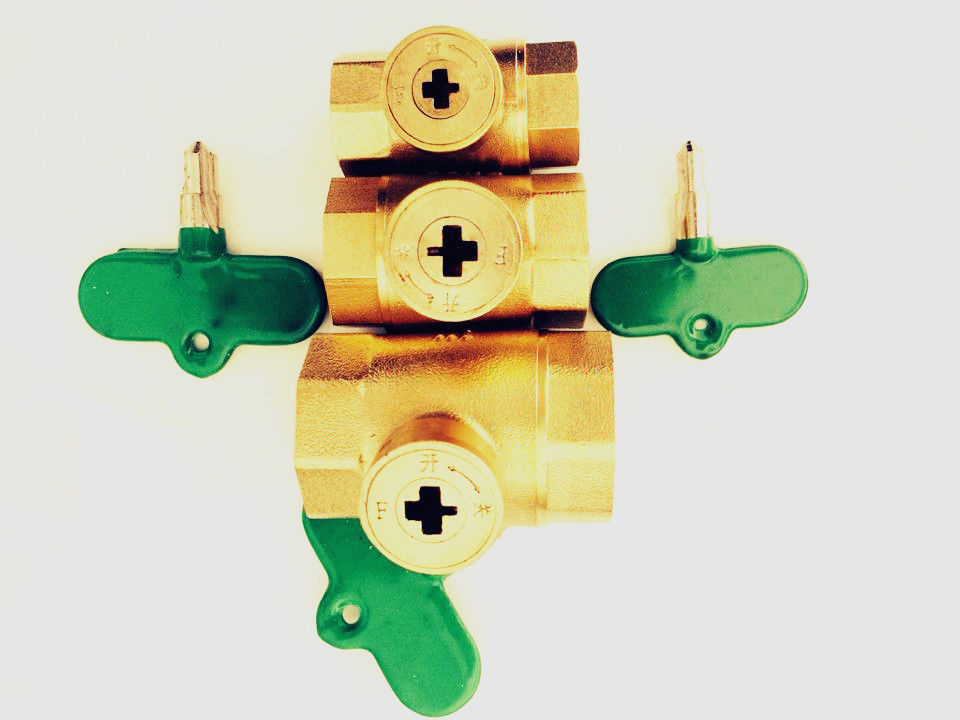 绮伴暖气阀门开关水表钥匙十字锁闭阀供暖地热锁闭阀钥匙一套9把钥匙