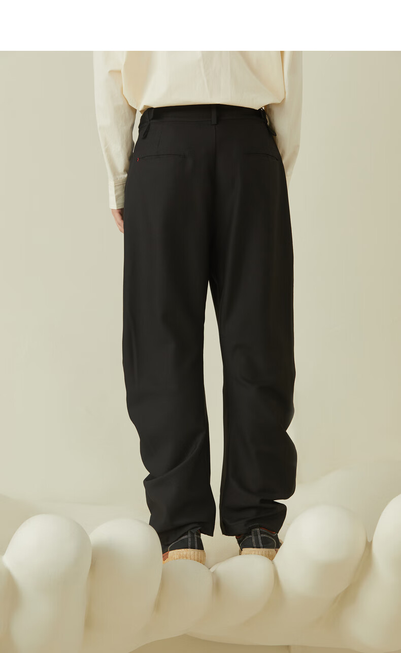 bosie rainbow21秋新款实穿不易皱休闲裤小丑灯笼裤潮5034r 黑色 l