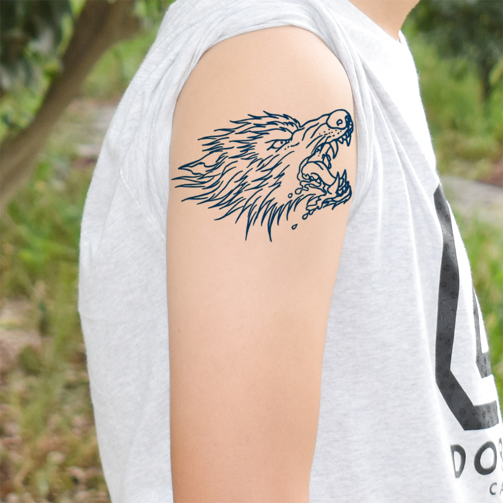 浪莎纹身贴持久 新品 洗不掉草本纹身贴果汁半不反光女防水男持久仿真