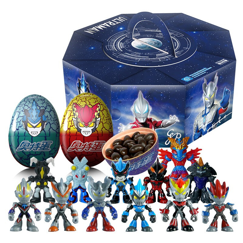 卡通王奥特曼奥特宇宙大战盲盒8g*8盒每盒含奥特曼公仔两个 10g巧克力