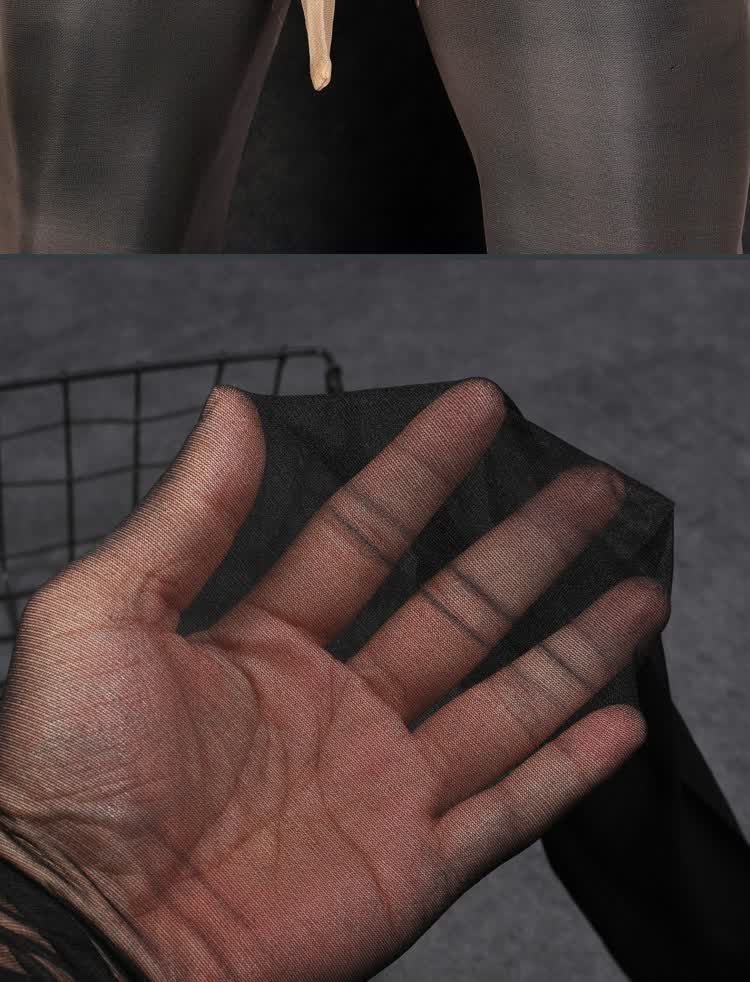 男士时尚情趣包芯丝男生带j丝袜超薄8d比基尼飞机袜性感透明连裤袜