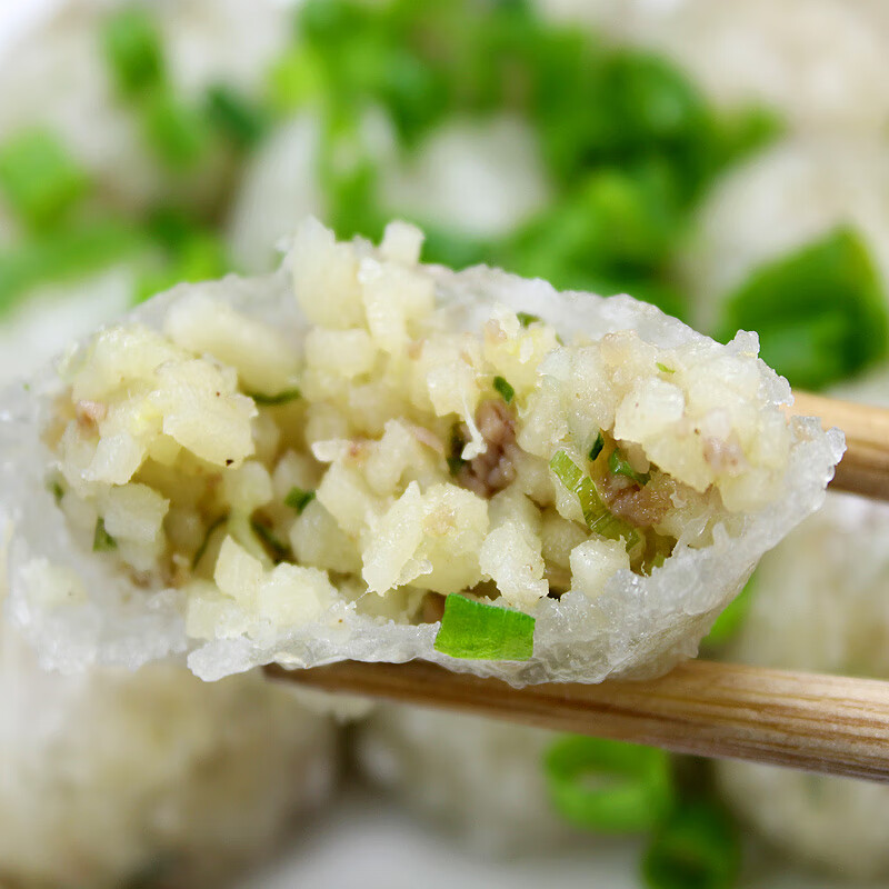 淮南夏集贡圆纯手工水晶贡丸面圆子白丸子猪肉鸡蛋萝卜团360克4袋