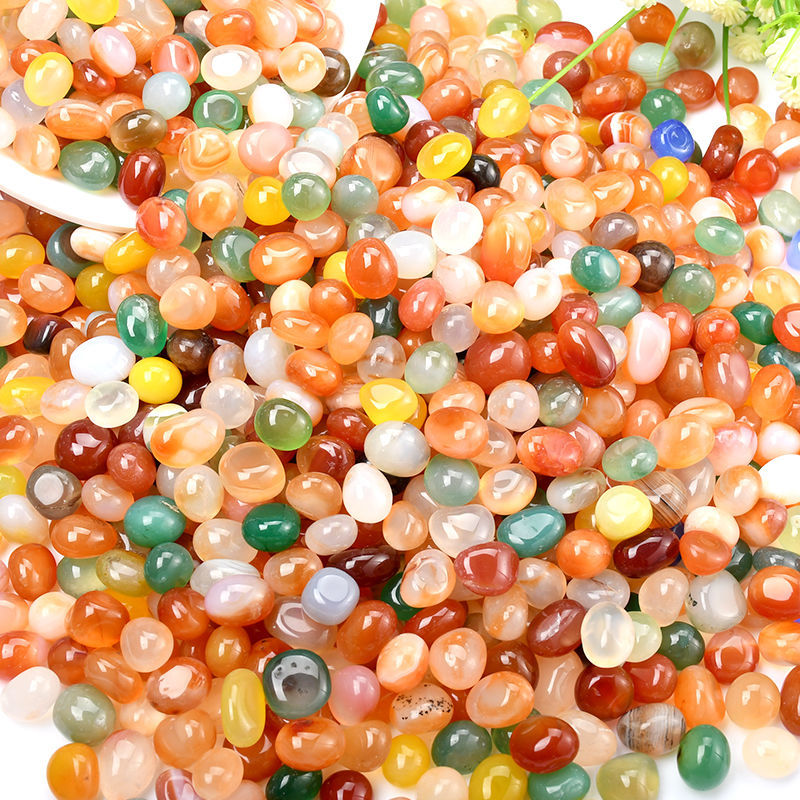 定制雨花石南京雨花石原石天然鹅卵石鱼缸石头花盆彩色石子七彩小石头