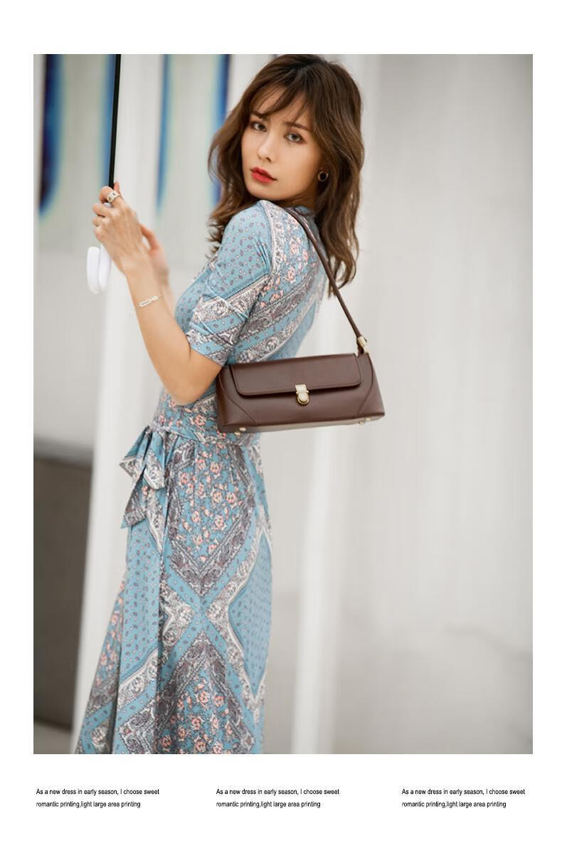 裹身裙韩版显瘦温柔风海边度假一片式系带连衣裙2021夏季气质长裙