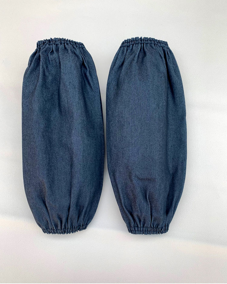 浩赢牛仔布电焊耐磨劳保袖套加厚加长护袖工作男女防污套袖透气 41