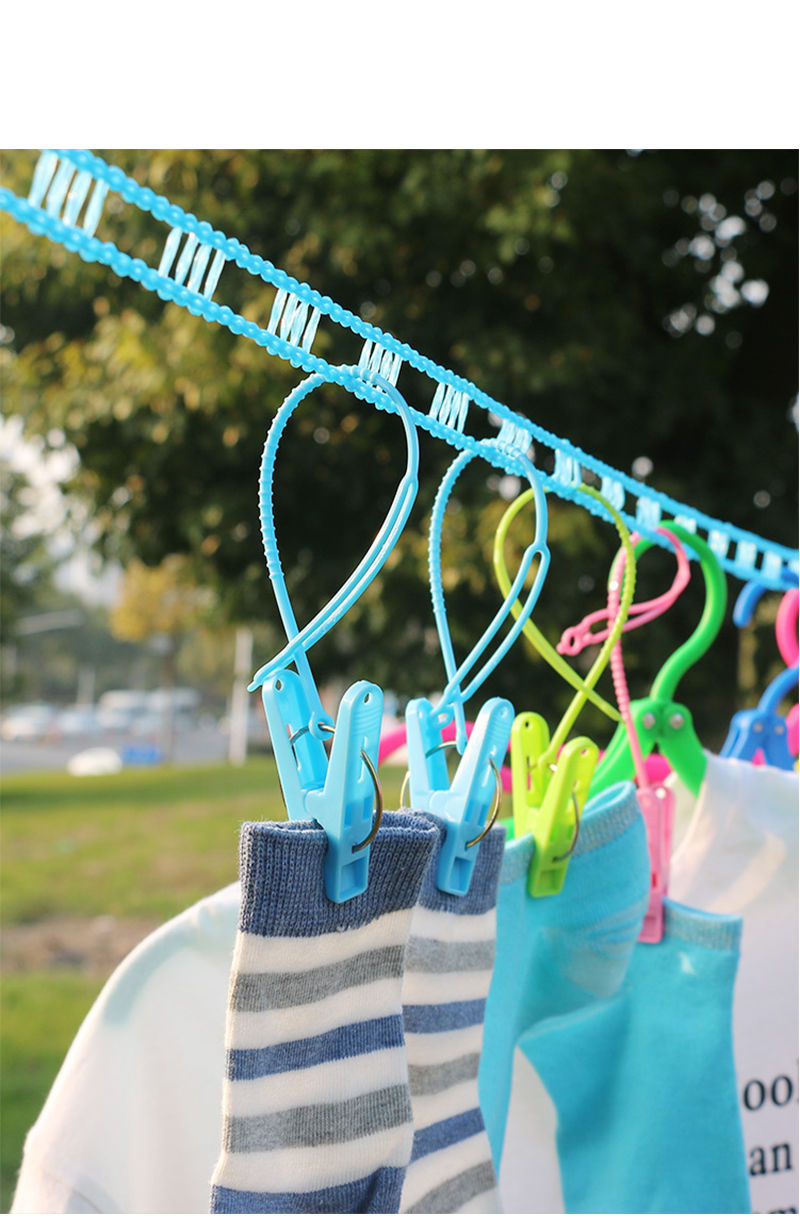 免打孔晾衣绳户外晒被子宿舍阳台防风防滑加粗多功能晾绳子10米晾晒绳