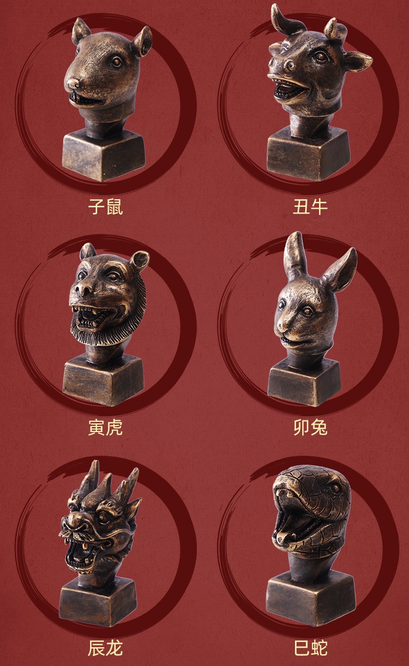 河南博物馆十二生肖盲盒 考古礼盒摆件三星堆故宫兵马俑挖宝玩具 考古