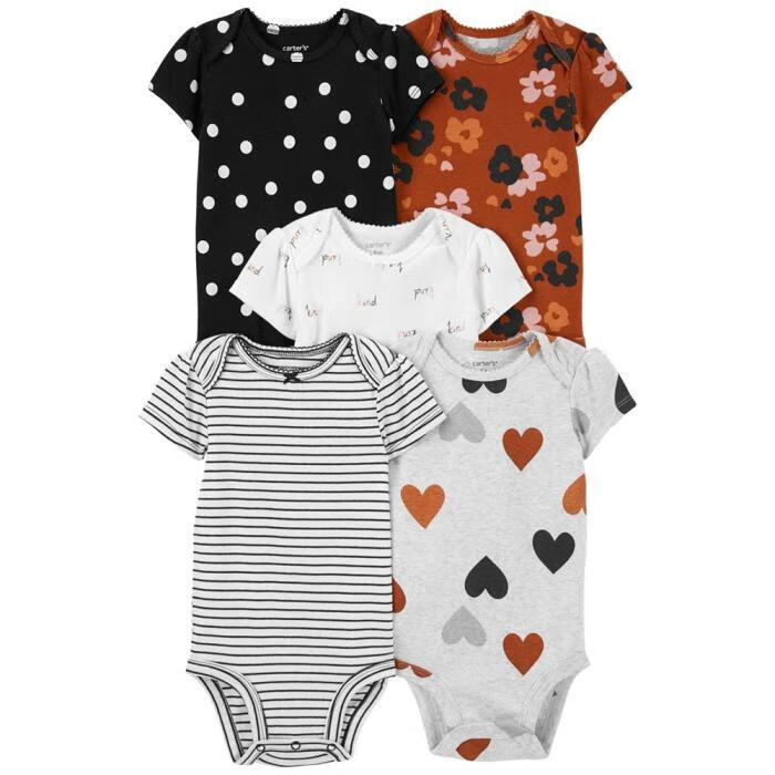 carters童装婴幼儿宝宝新生儿男孩纯棉连体衣爬服洋气柔软舒适条纹小