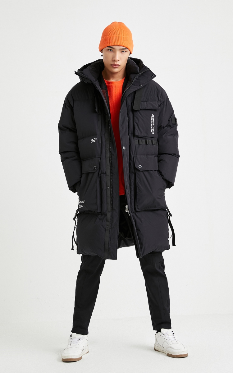 jackjones杰克琼斯冬羽绒服男士宽松休闲保暖中长款外套221112003 e42