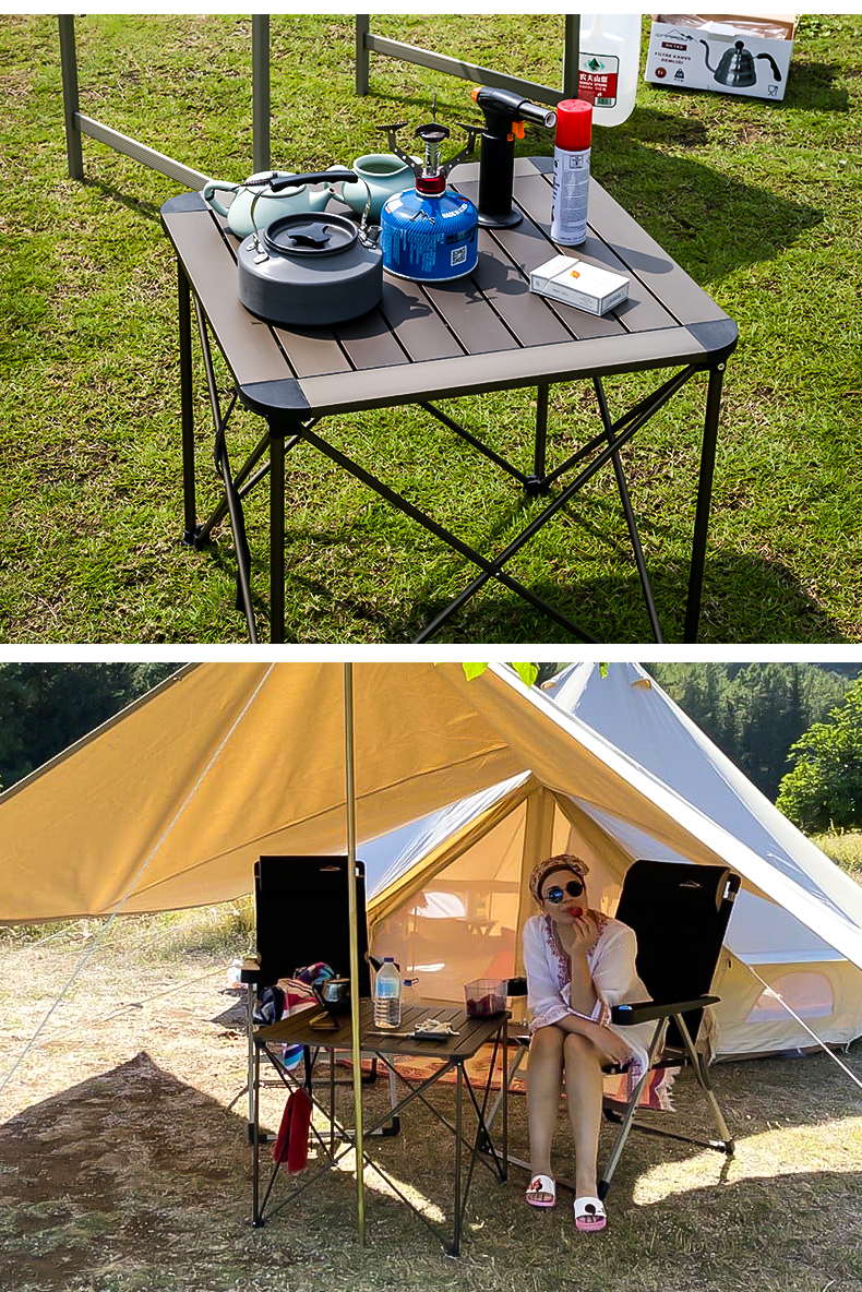 户外折叠桌椅便携式铝合金桌子野餐轻便露营蛋卷桌野外自驾游套装咖啡