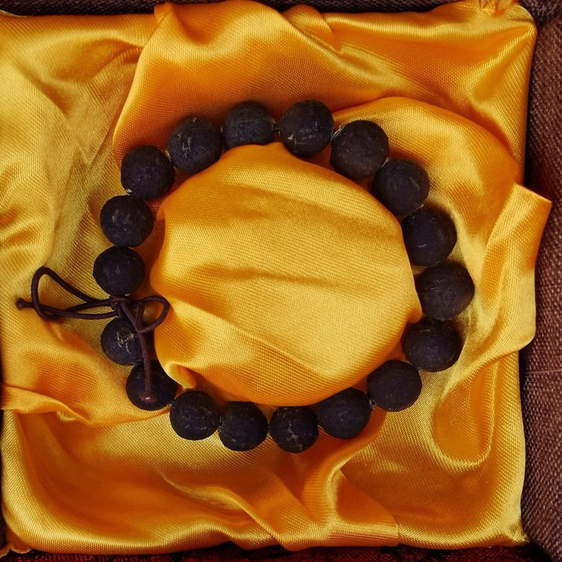 魅星紫青皮子手串柑胎手链青皮子陈皮果小青柑手镯佛珠8mm