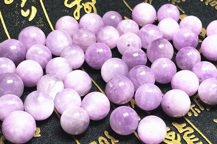 紫锂辉散珠紫粉锂辉石薰衣草紫色水晶单圈紫水晶手串女7mm