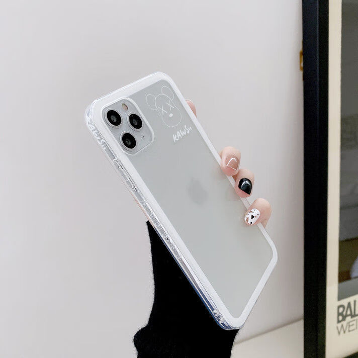 苹果x改12pro手机壳iphone xsmax改12promax全包硅胶后壳沫涵 白边