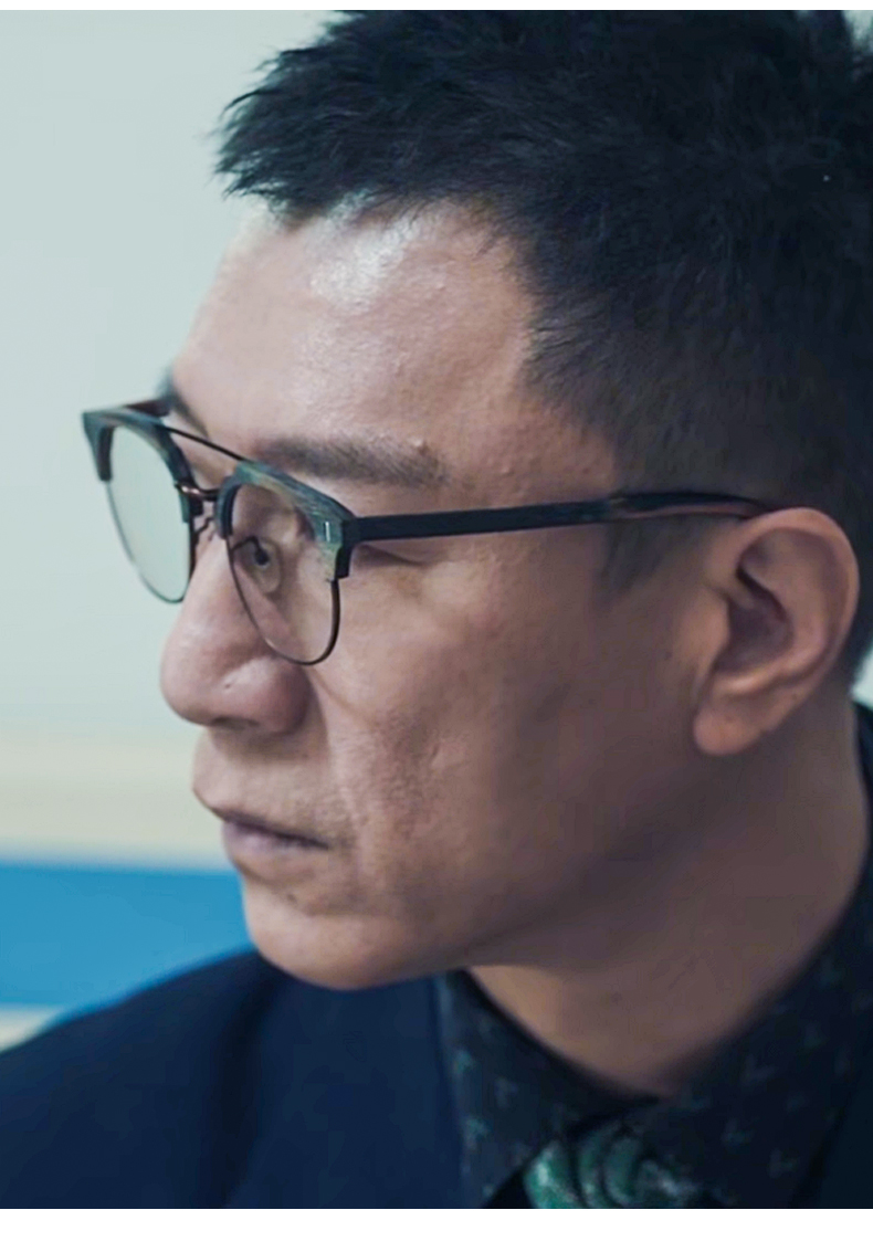 框黑框镜架可配度数平光眼镜木纹棕色框剧中同款框161变色防蓝光片0